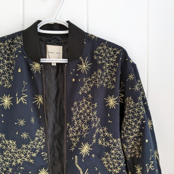 Silence + noise urban outfitters bomber jacket celestial starry constellation - Picture 3 of 6